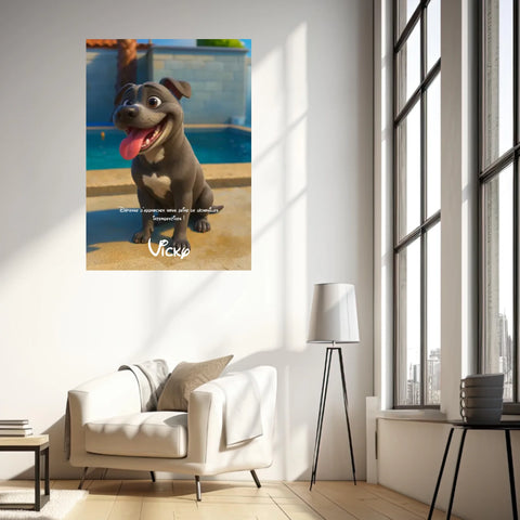 Affiche Personnalisée Animaux Style Pixar