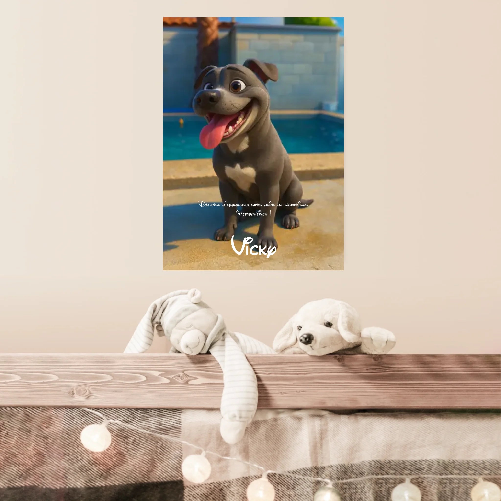 Affiche Personnalisée Animaux Style Pixar
