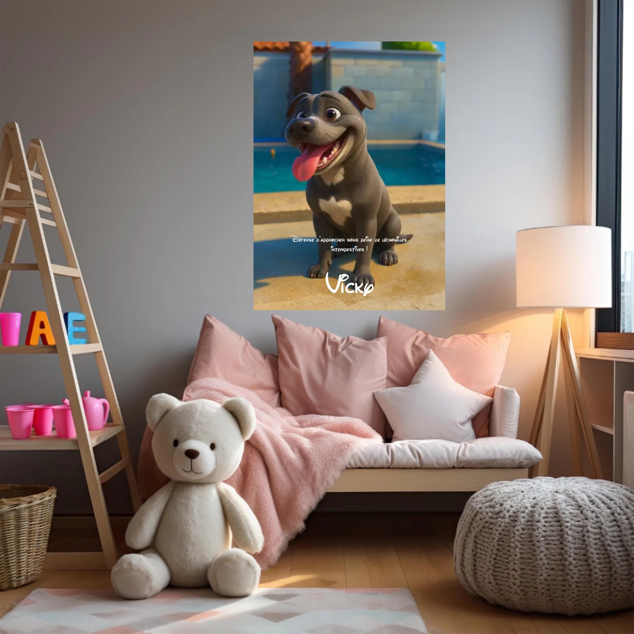 Affiche Personnalisée Animaux Style Pixar