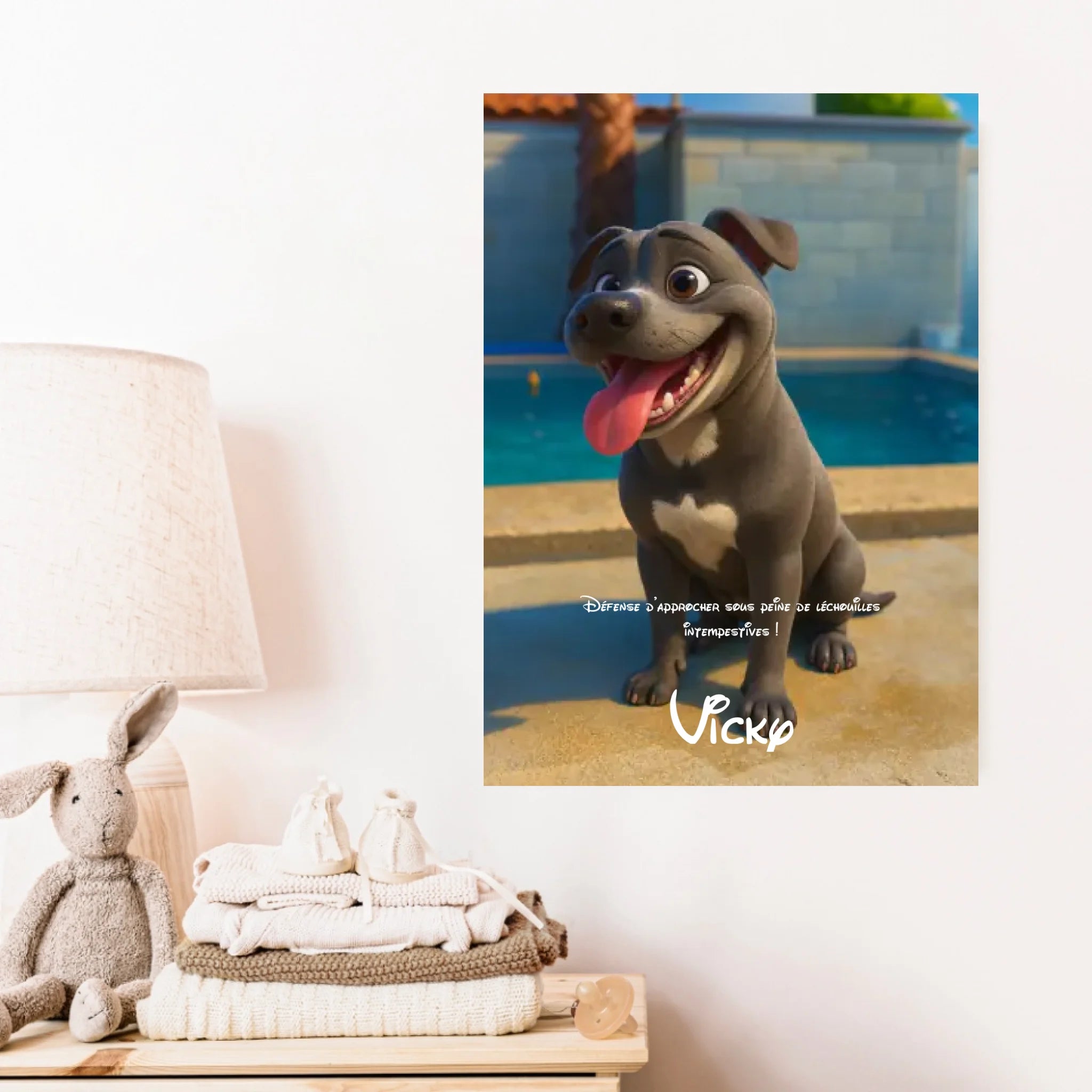 Affiche Personnalisée Animaux Style Pixar