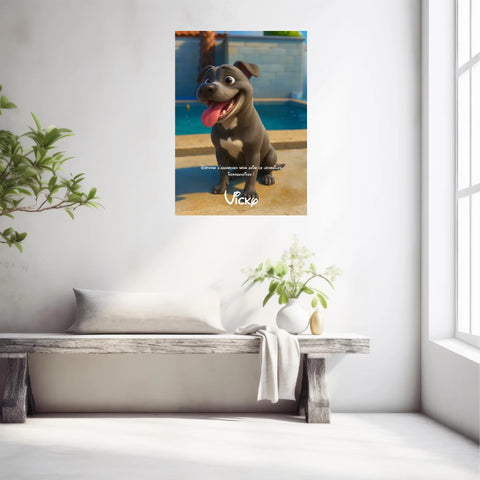 Affiche Personnalisée Animaux Style Pixar