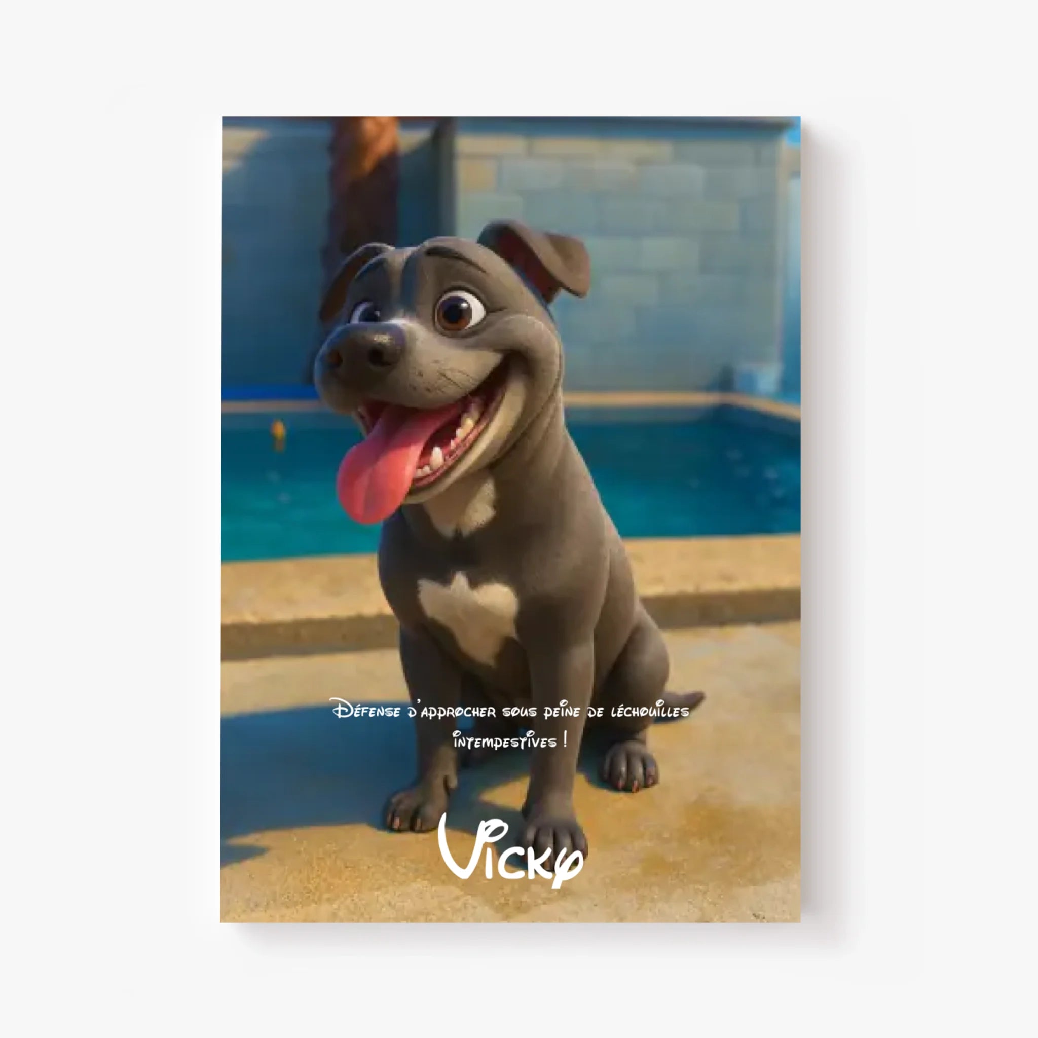 Affiche Personnalisée Animaux Style Pixar