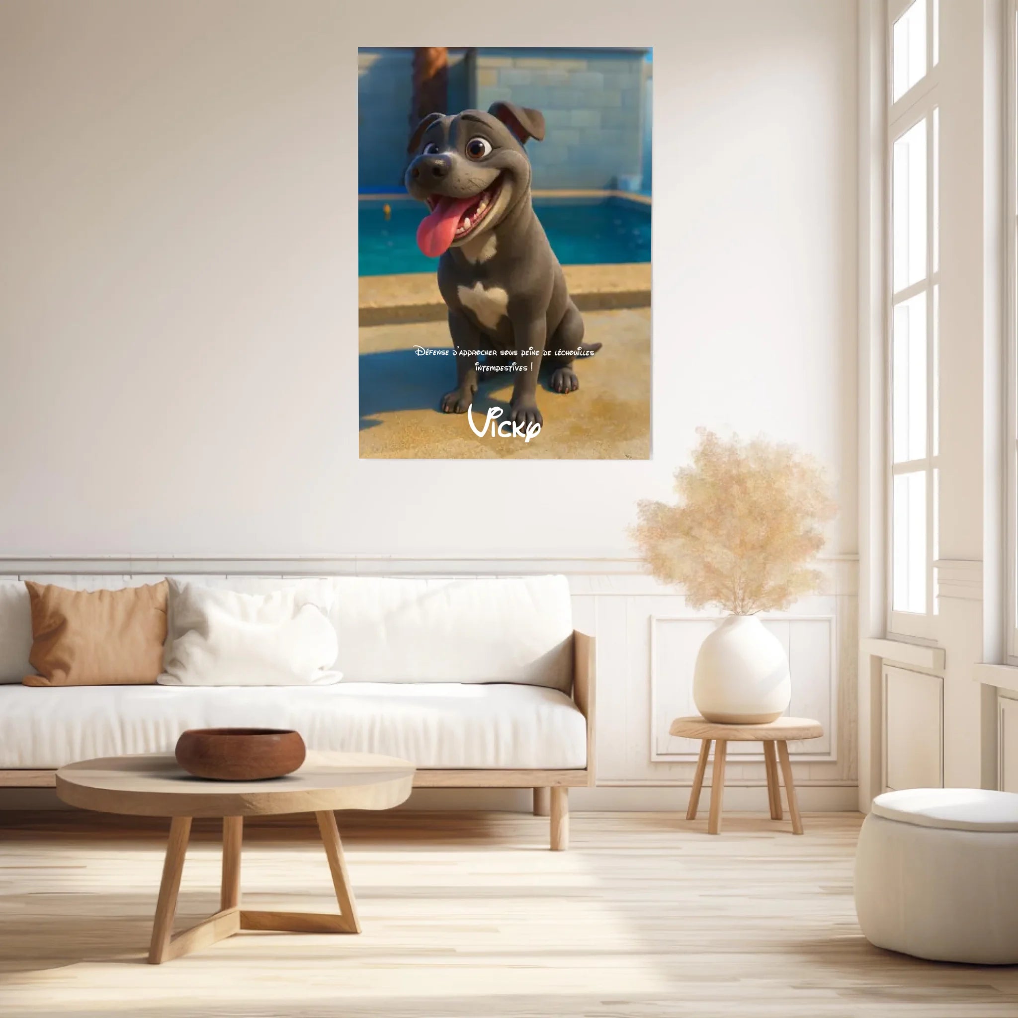 Affiche Personnalisée Animaux Style Pixar