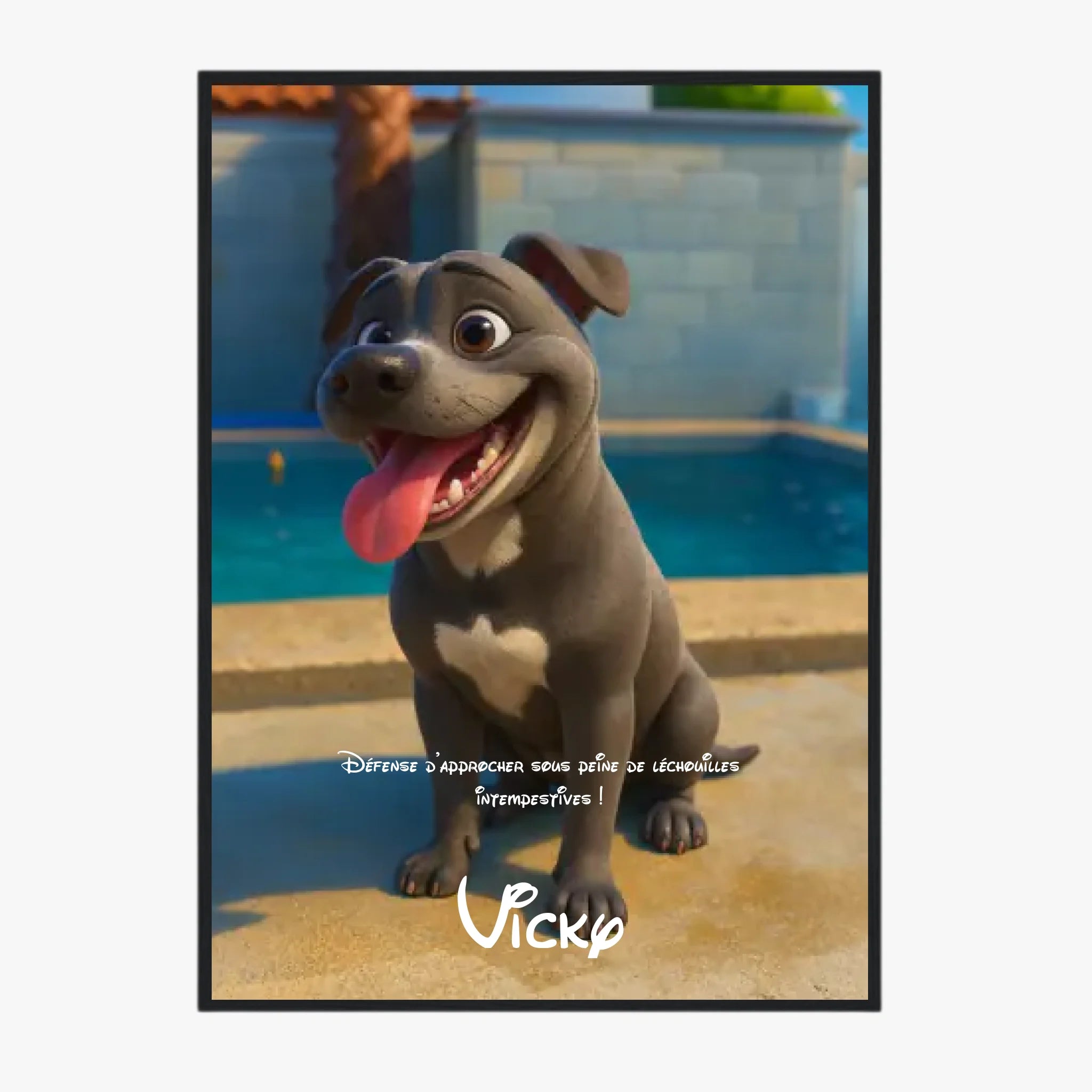 Affiche Personnalisée Animaux Style Pixar