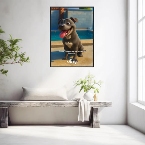 Affiche Personnalisée Animaux Style Pixar