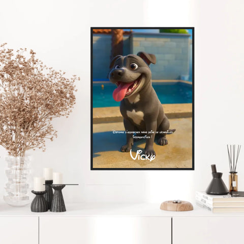 Affiche Personnalisée Animaux Style Pixar