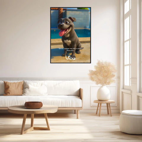 Affiche Personnalisée Animaux Style Pixar