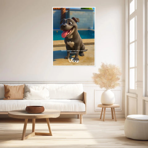 Affiche Personnalisée Animaux Style Pixar