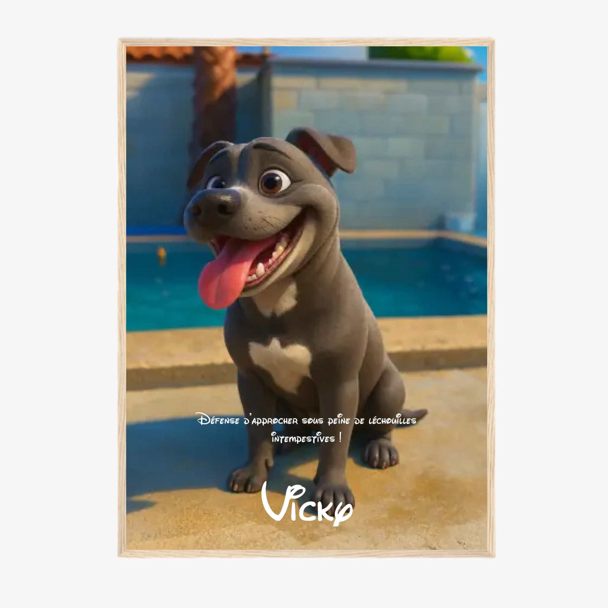 Affiche Personnalisée Animaux Style Pixar