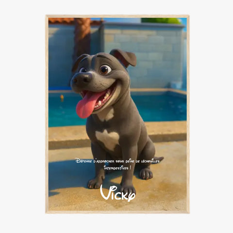 Affiche Personnalisée Animaux Style Pixar