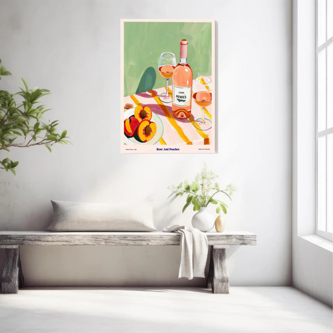 Affiche Et Tableau Cuisine Rosé And Peaches