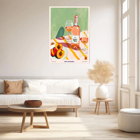 Affiche Et Tableau Cuisine Rosé And Peaches