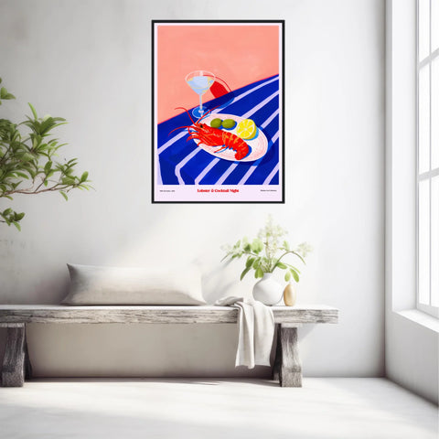 Affiche Et Tableau Cuisine Lobster And Cocktail Night