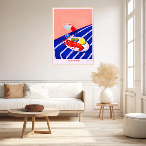 Affiche Et Tableau Cuisine Lobster And Cocktail Night