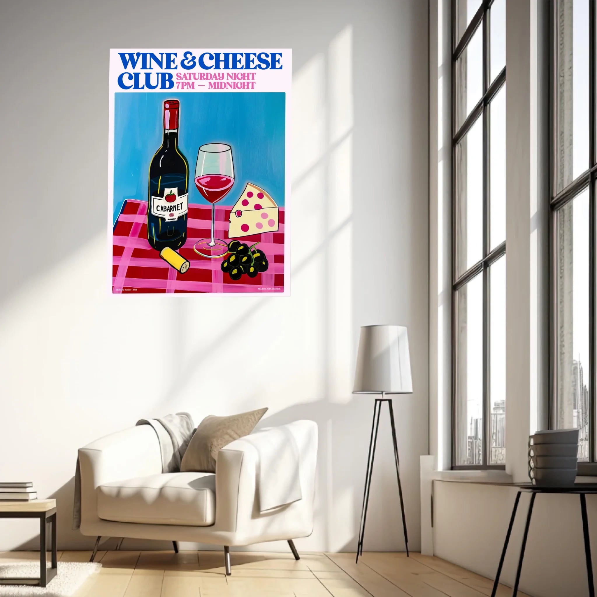 Affiche Et Tableau Cuisine Wine And Cheese Club