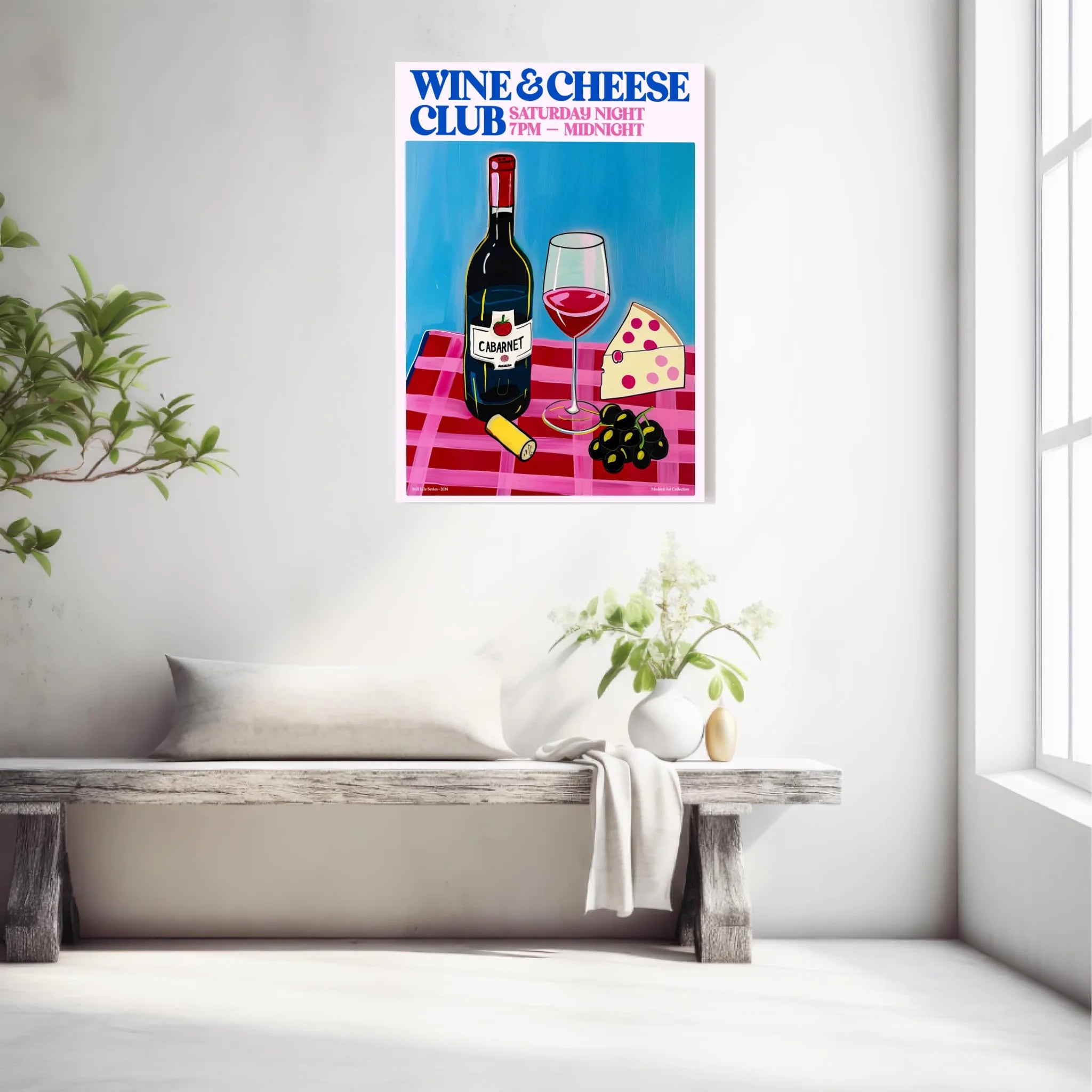 Affiche Et Tableau Cuisine Wine And Cheese Club