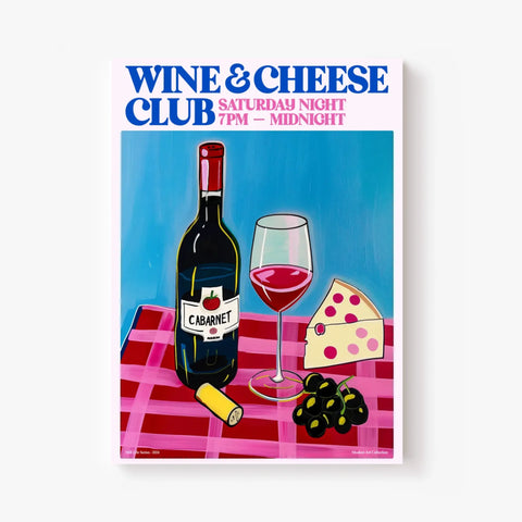 Affiche Et Tableau Cuisine Wine And Cheese Club