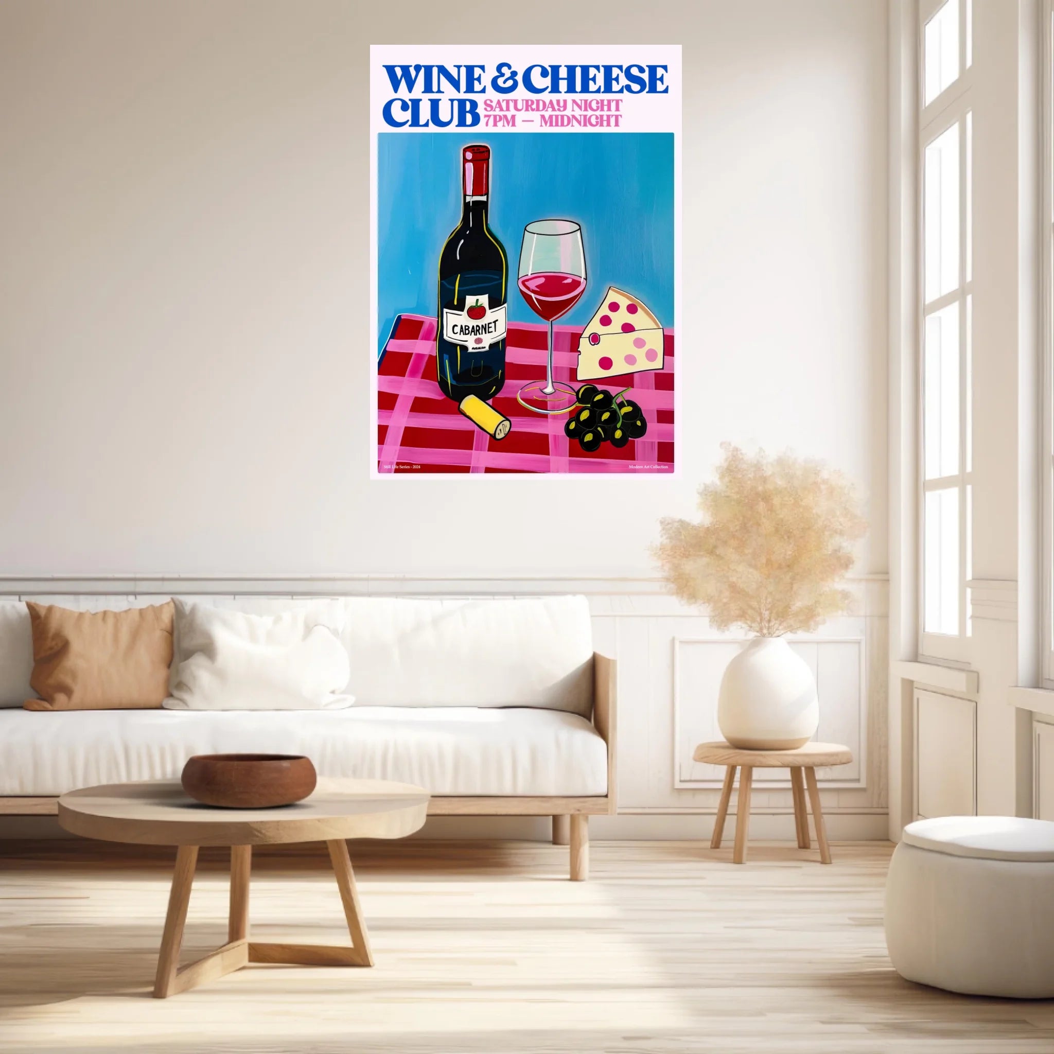 Affiche Et Tableau Cuisine Wine And Cheese Club