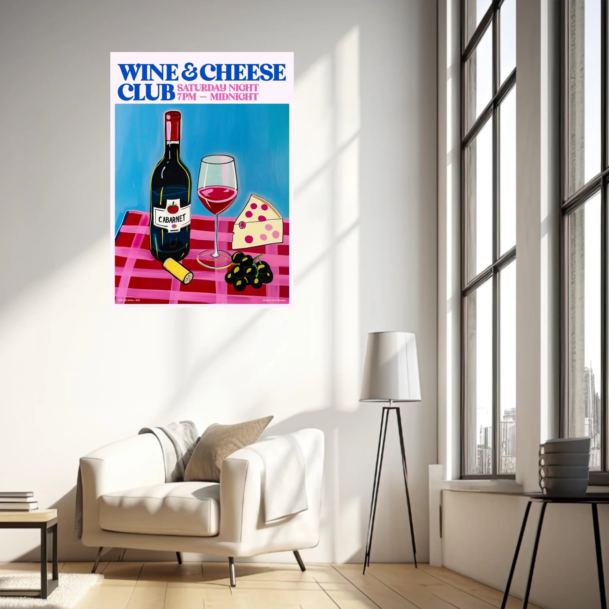 Affiche Et Tableau Cuisine Wine And Cheese Club