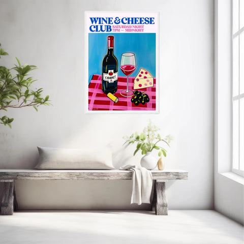 Affiche Et Tableau Cuisine Wine And Cheese Club