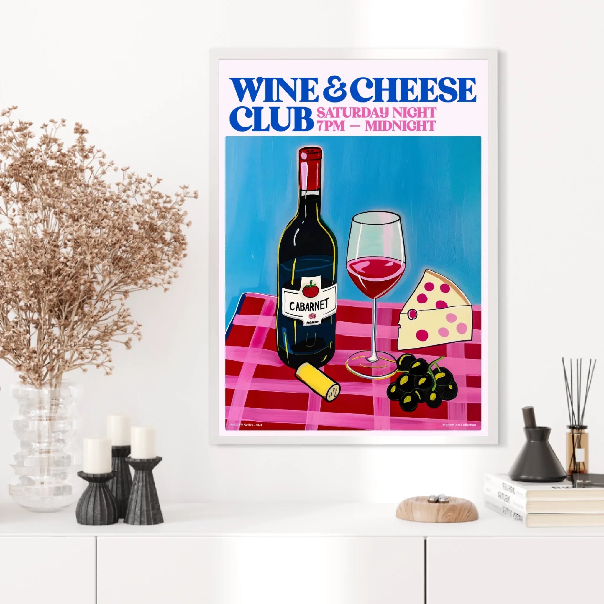 Affiche Et Tableau Cuisine Wine And Cheese Club