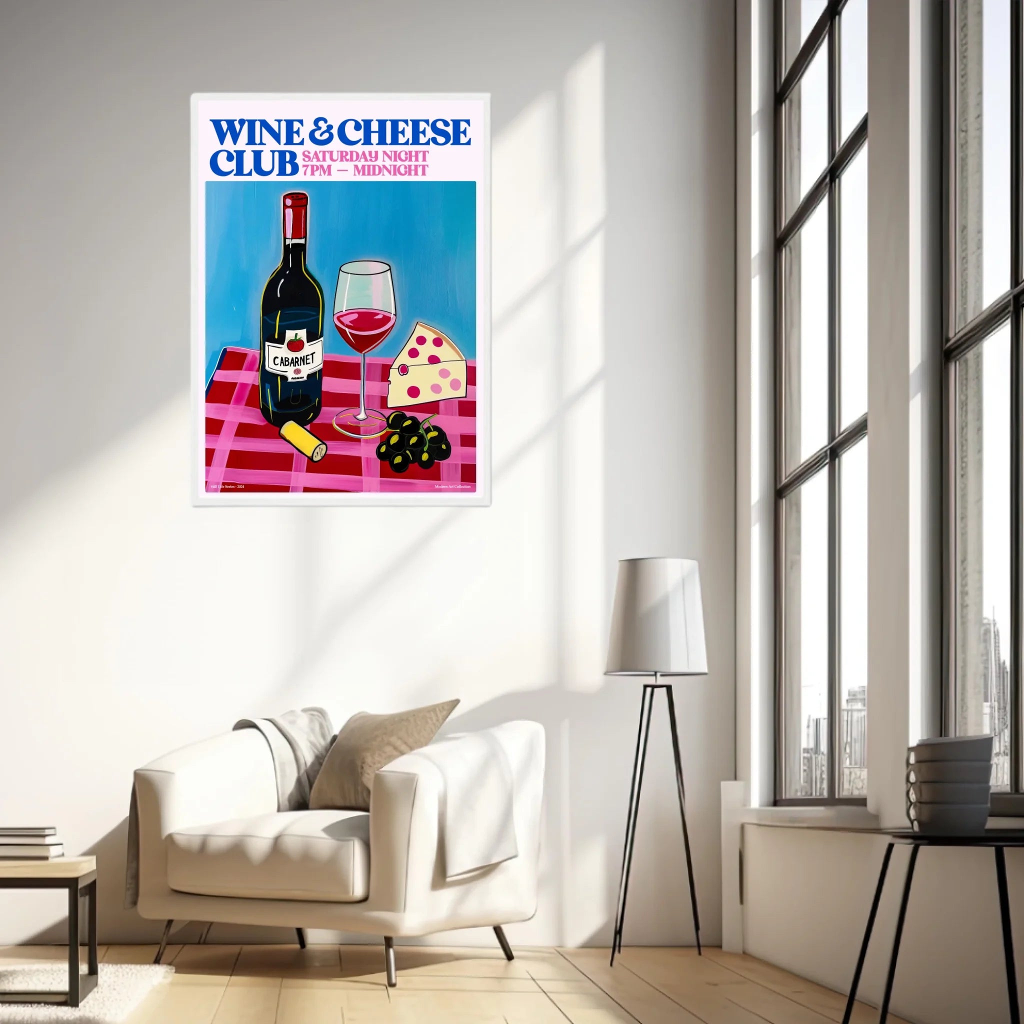 Affiche Et Tableau Cuisine Wine And Cheese Club