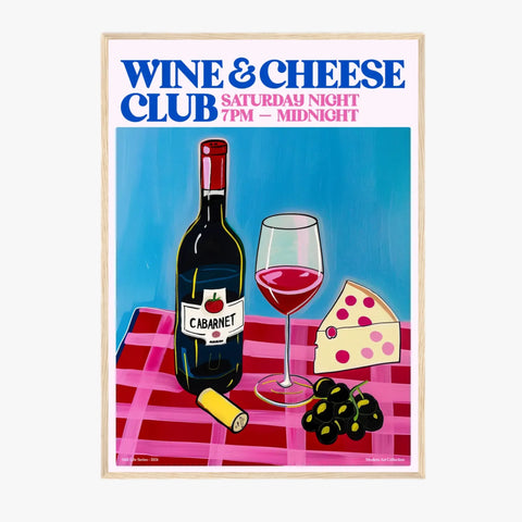 Affiche Et Tableau Cuisine Wine And Cheese Club