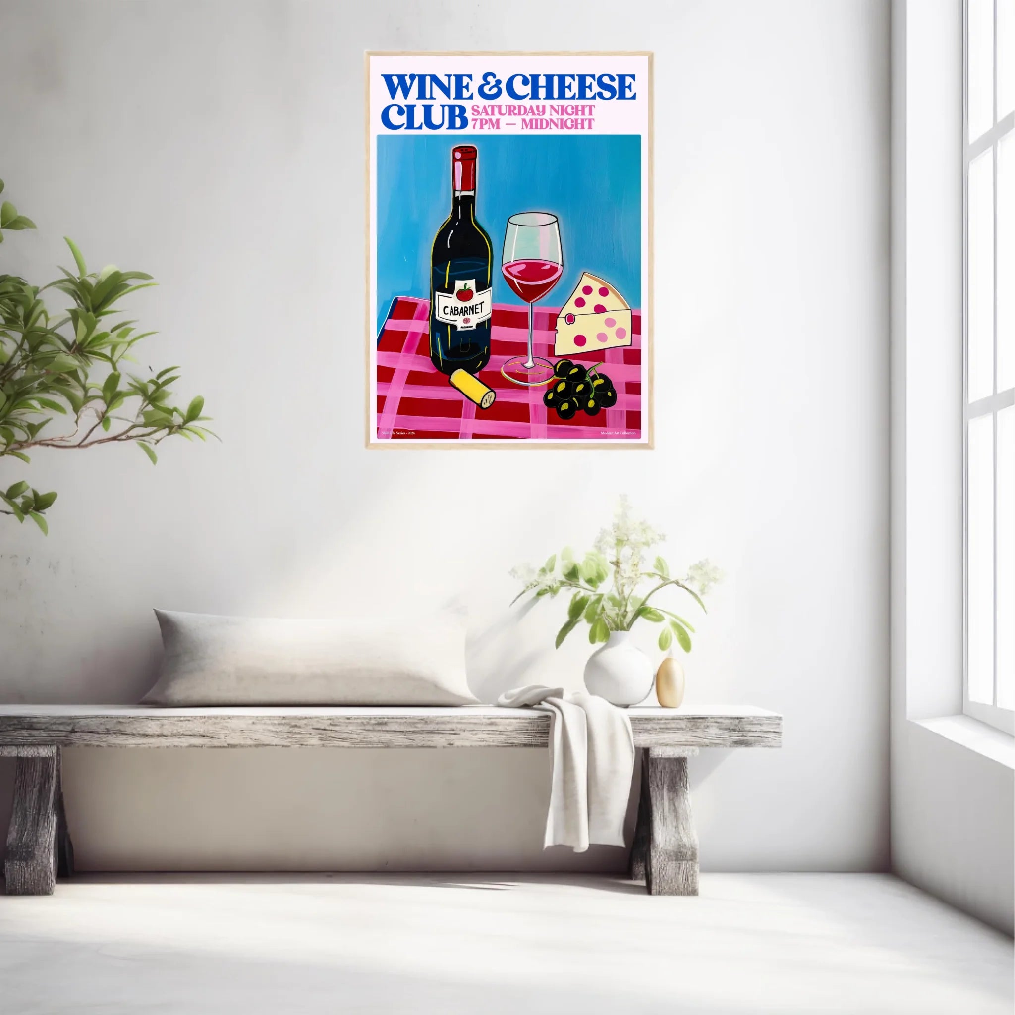Affiche Et Tableau Cuisine Wine And Cheese Club