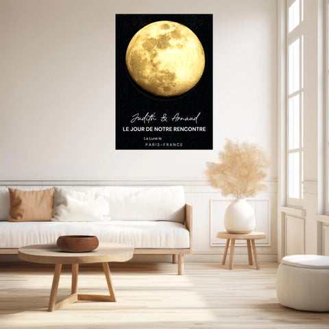 Affiche Phase De La Lune Personnalisée