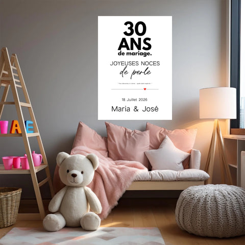 Affiche Personnalisée Noces De Perle