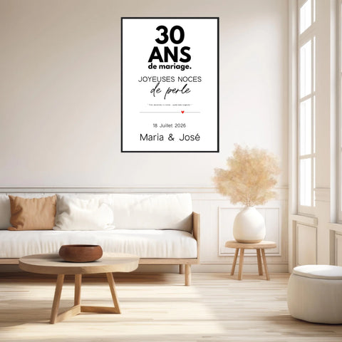 Affiche Personnalisée Noces De Perle