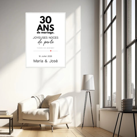 Affiche Personnalisée Noces De Perle