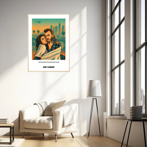 Affiche Personnalisée Style GTA Couple